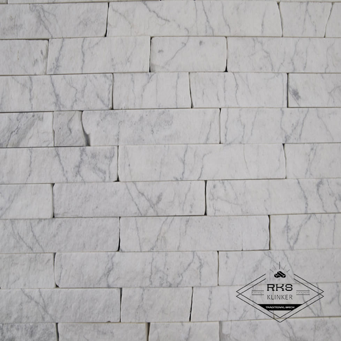 Фасадный камень Полоса - Мрамор Bianco Carrara в Брянске